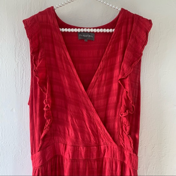 Michael Stars Plisse Flutter-Sleeve Maxi Dress - Picture 8 of 10